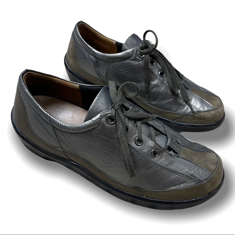 Ziera alley super support leather walking shoes charcoal pewter